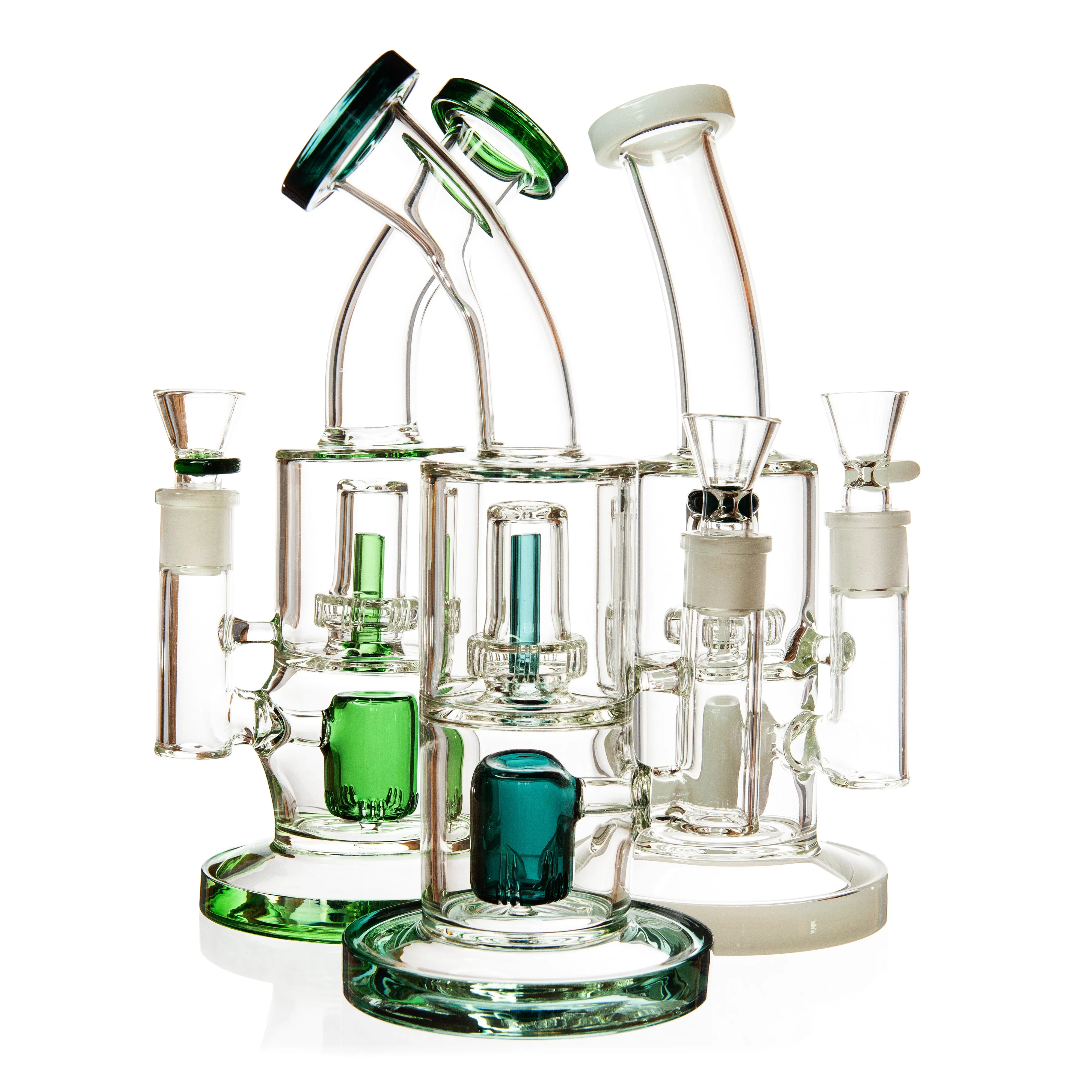 11 Rig w/ Showerhead   Hammer Perc, by Diamond Glass (free banger included)