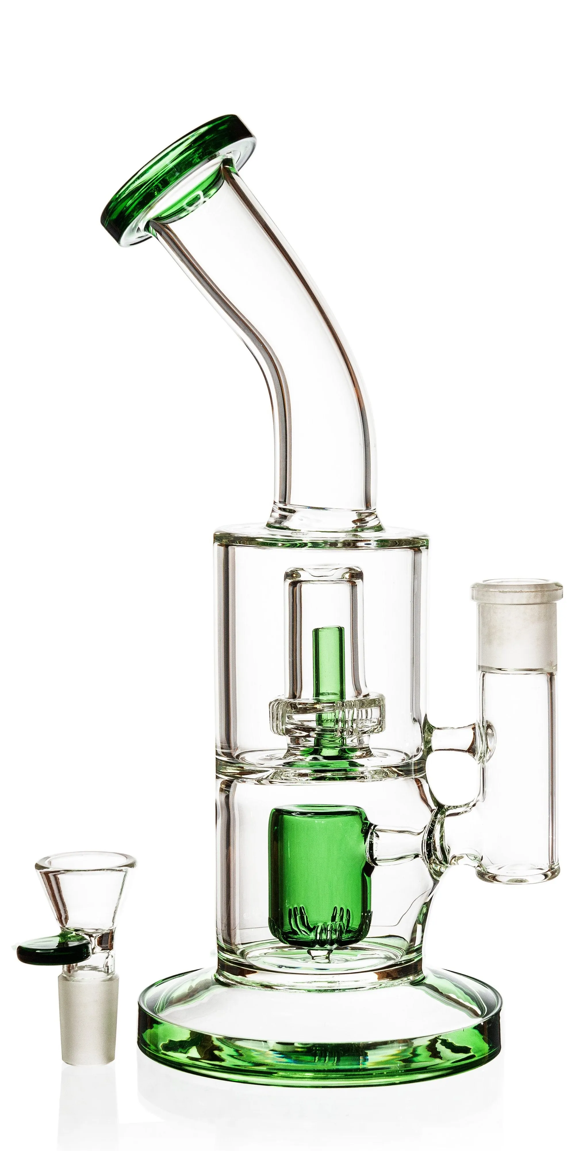 11 Rig w/ Showerhead   Hammer Perc, by Diamond Glass (free banger included)