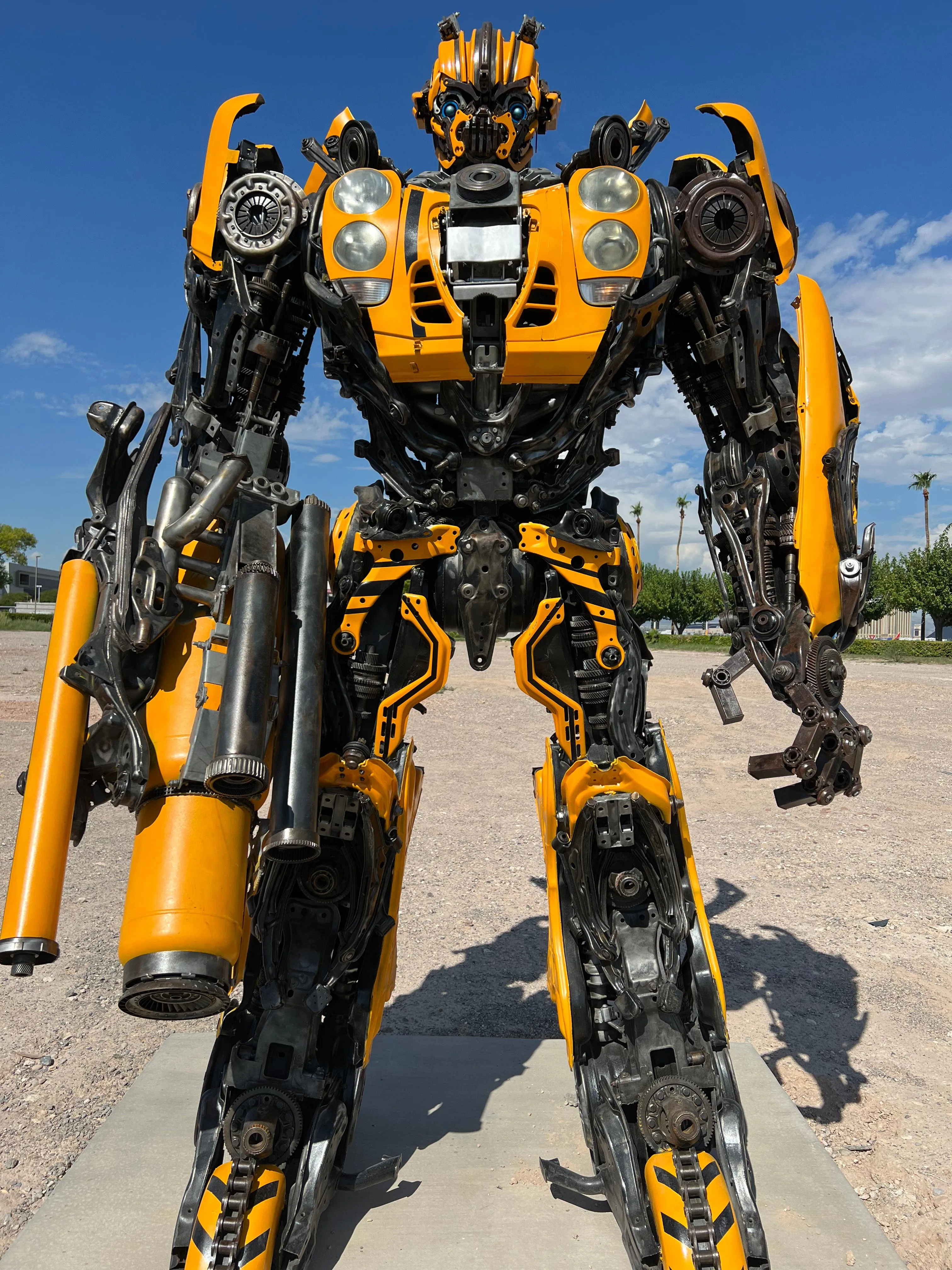 11.5ft Bumblebee Inspired Recycled Metal Art Sculpture