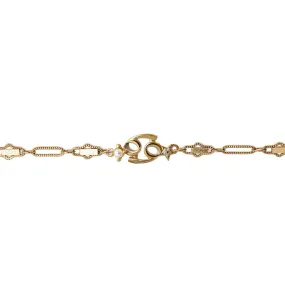 14K Cancer Horoscope Birthstone Bracelet (Pearl   Ruby)