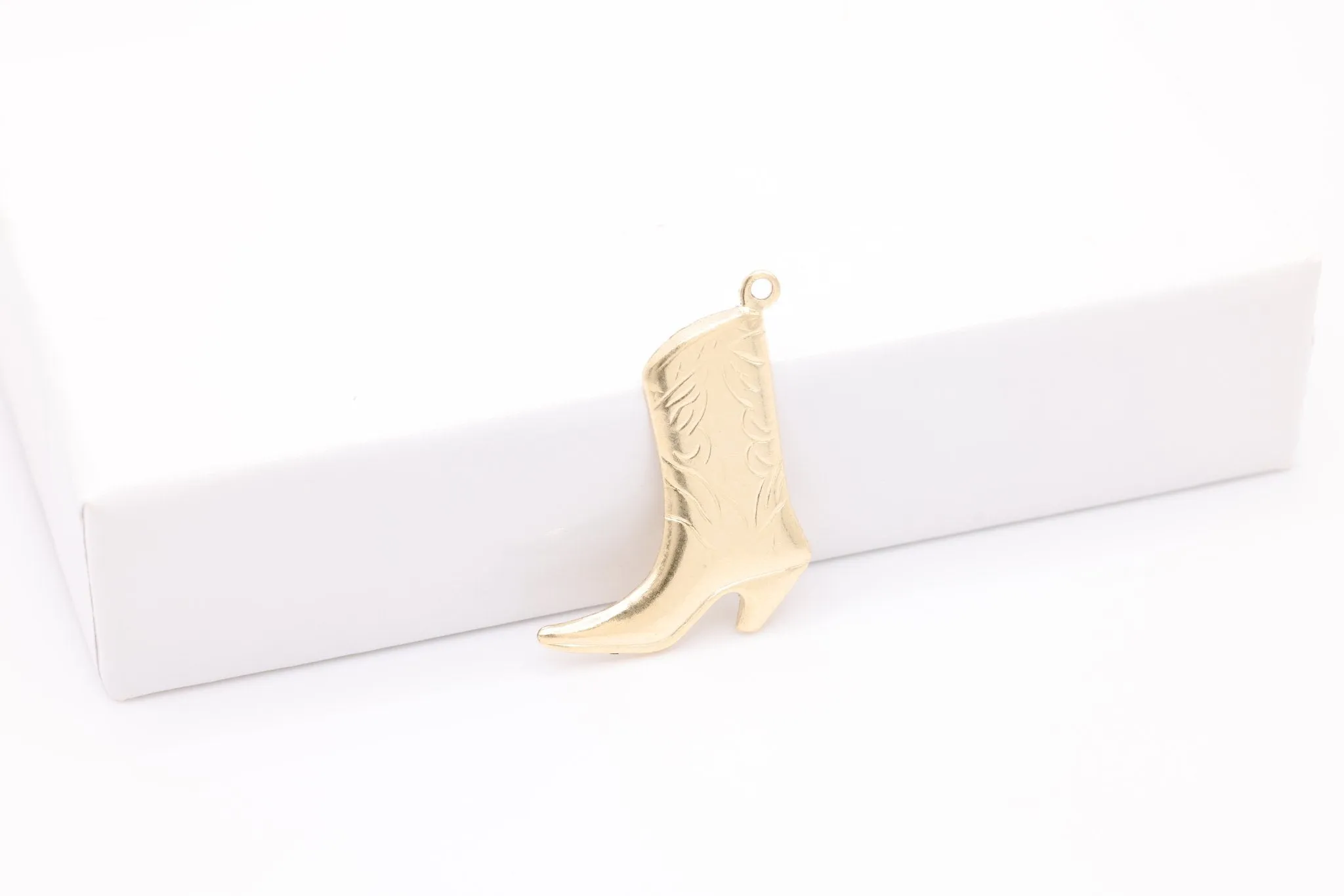 14K Gold-Filled Cowboy Boot Charm, Wholesale Jewelry Making Charm