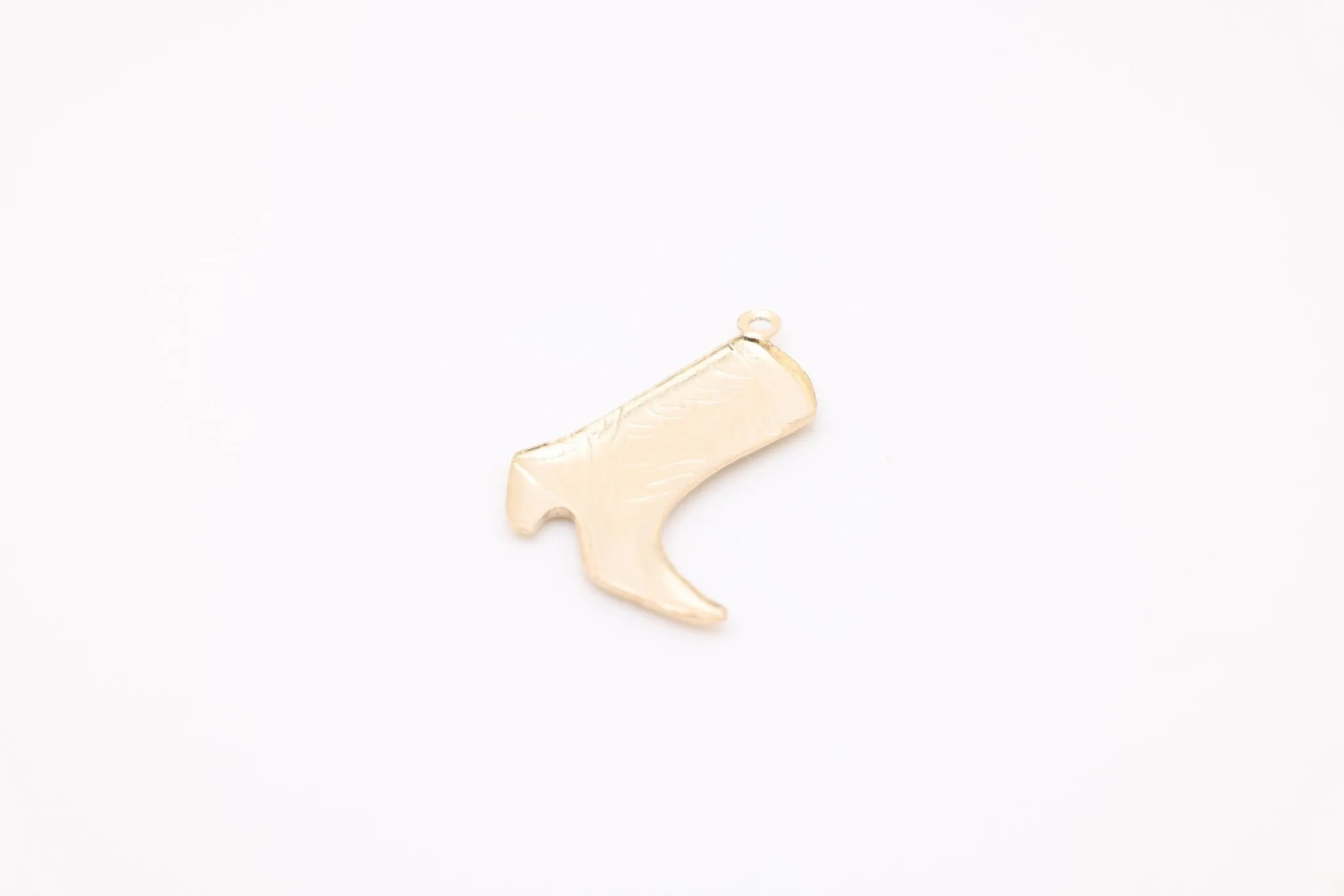 14K Gold-Filled Cowboy Boot Charm, Wholesale Jewelry Making Charm