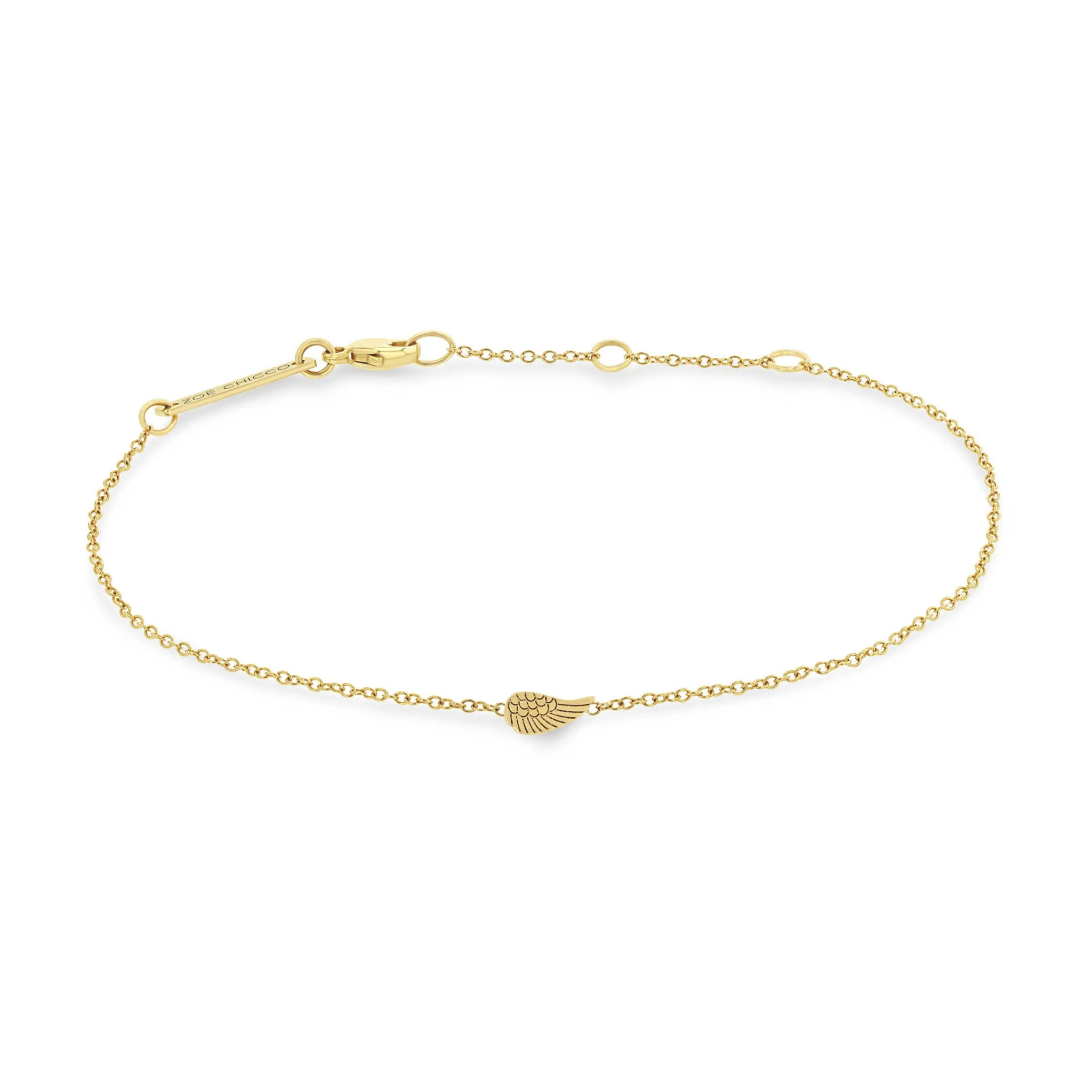 14k Itty Bitty Angel Wing Bracelet