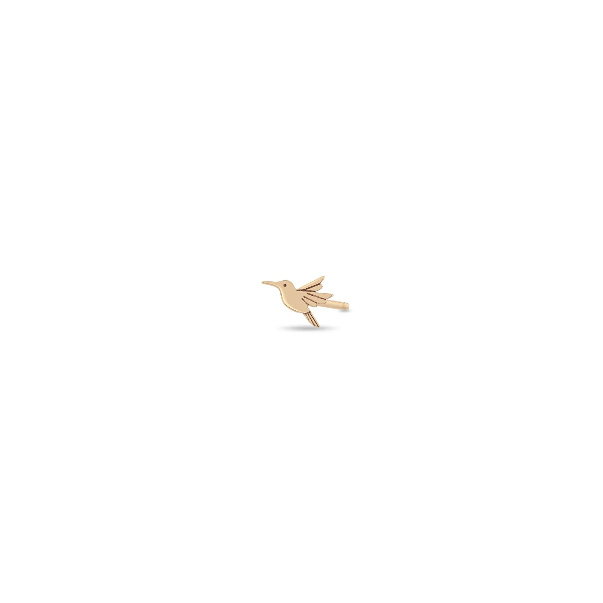 14k Itty Bitty Hummingbird Stud