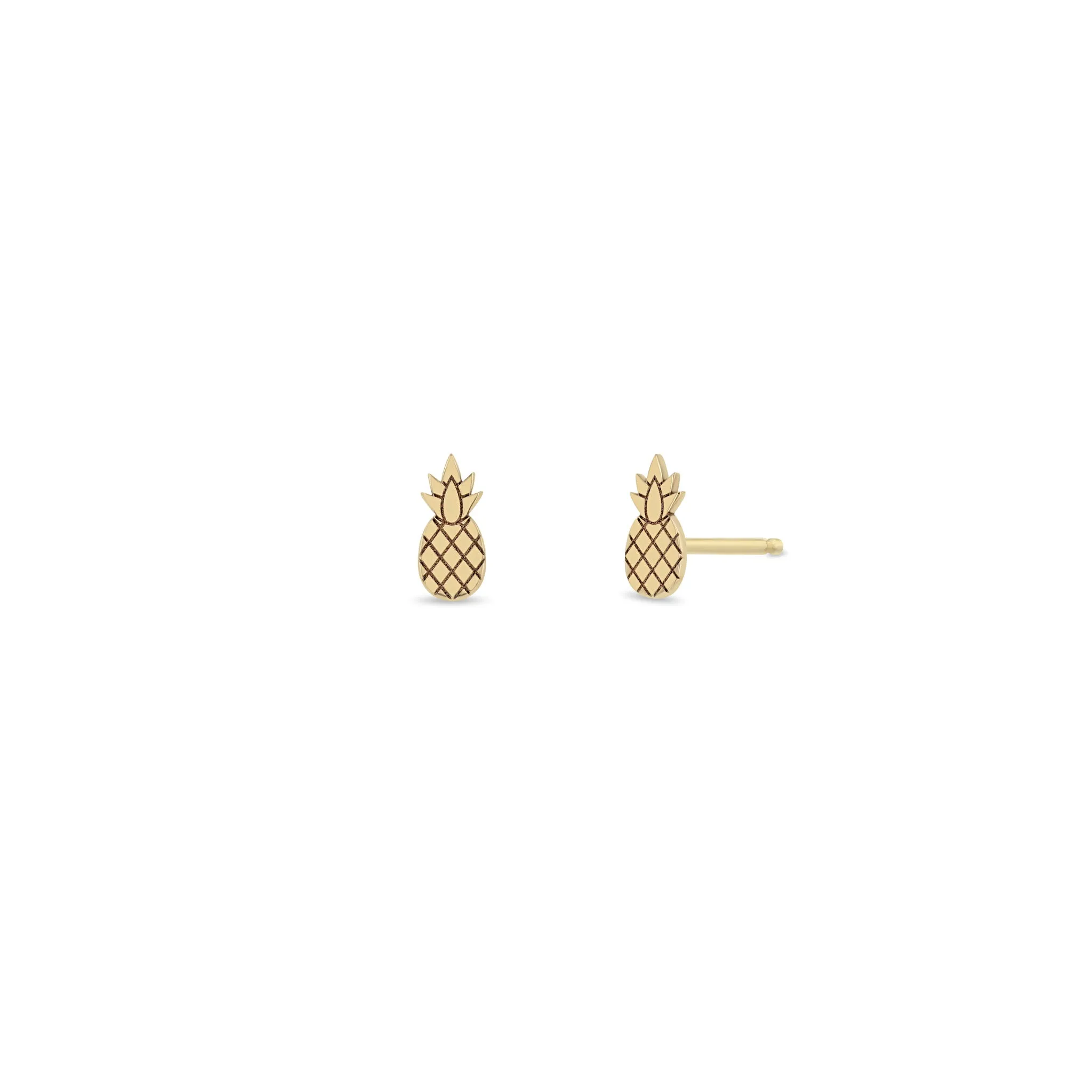 14k Itty Bitty Pineapple Stud