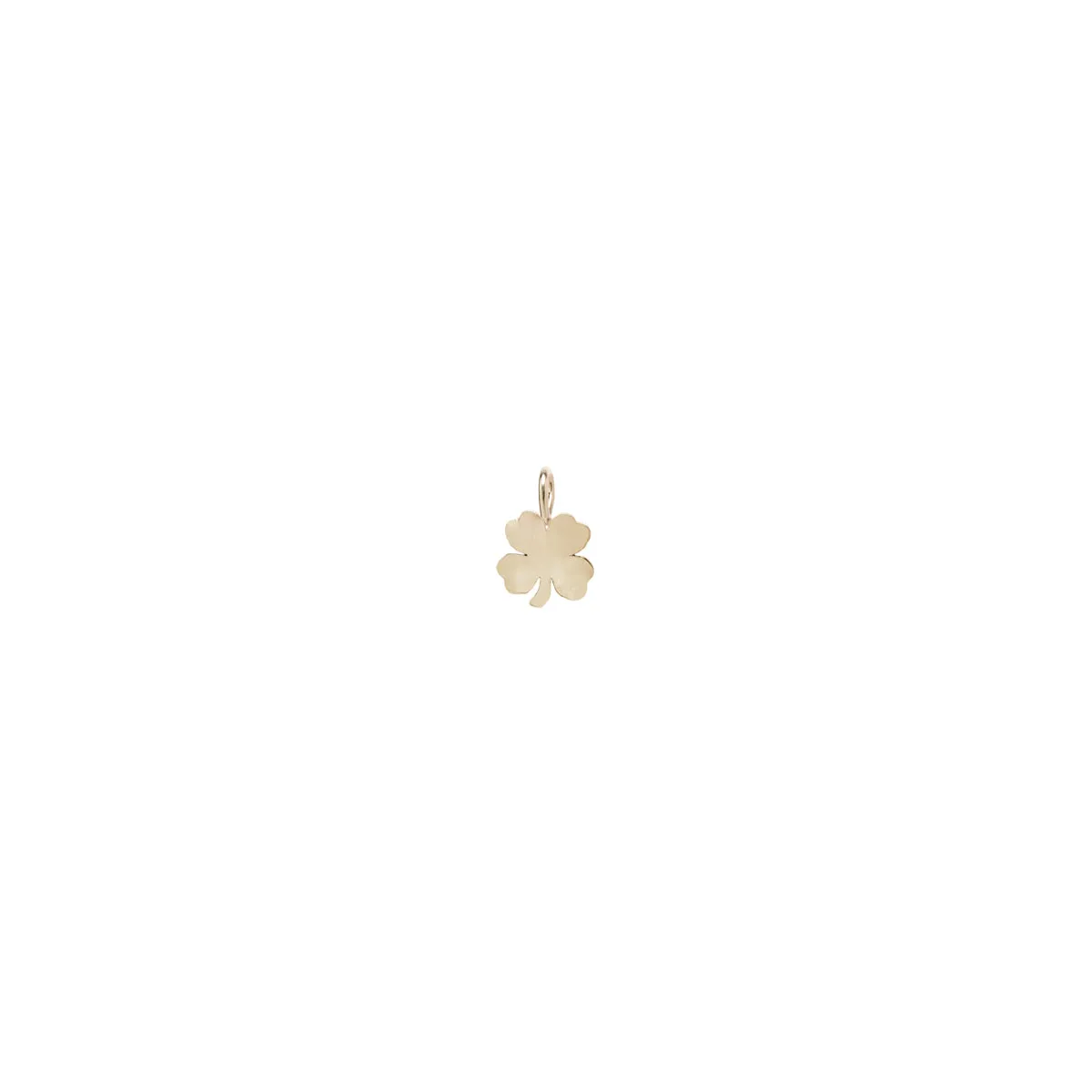 14k Single Midi Bitty Clover Charm