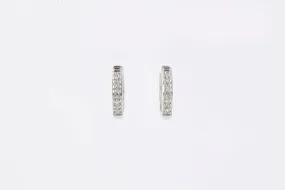 14k White Gold 0.10tcw Diamond Huggie Earrings (1.61g.)