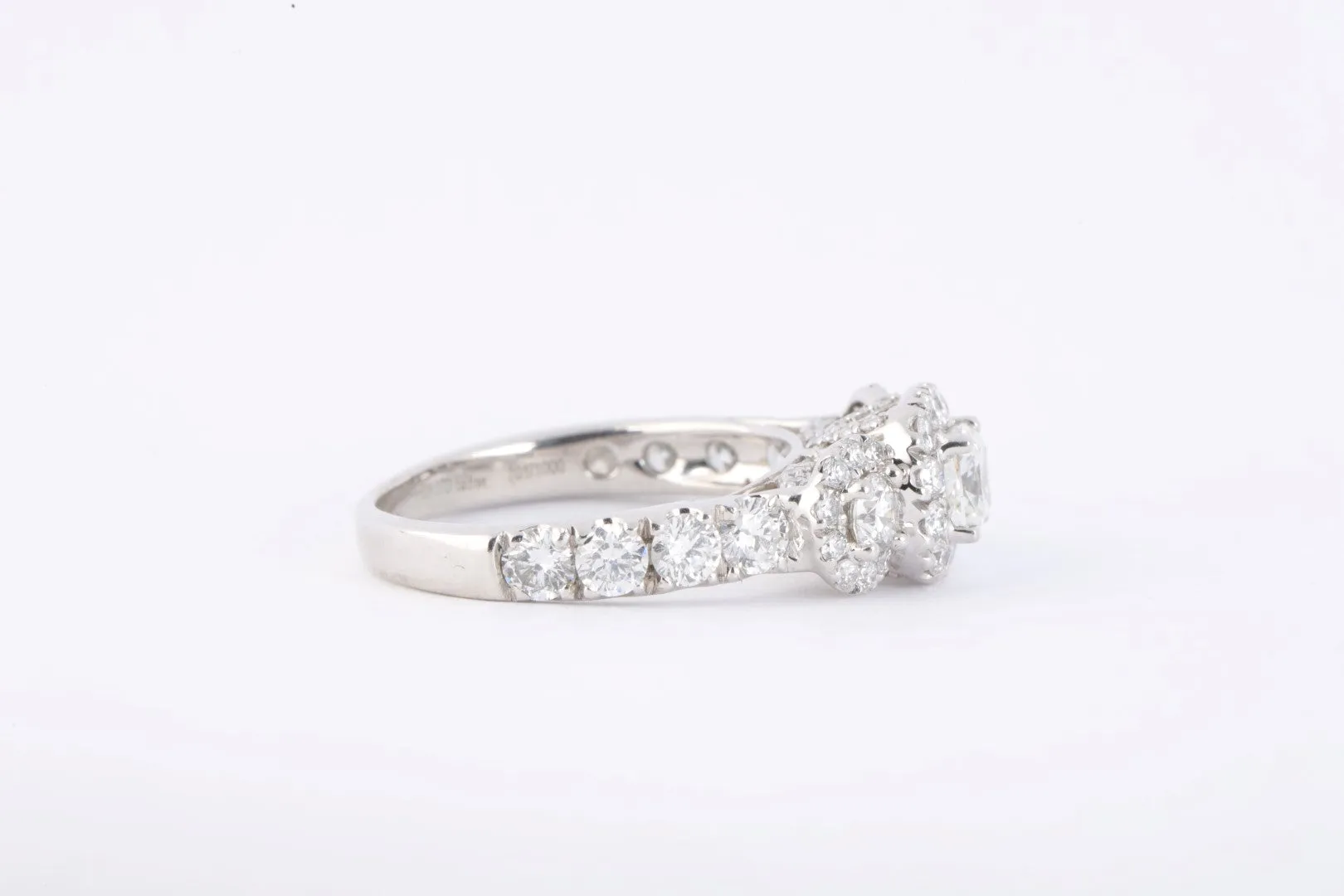 14k White Gold 1.90tcw Diamond Engagement Ring Size 6.25 (4.31g.)