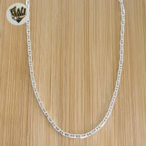 (2-2568) 925 Sterling Silver - 3mm Alternative Link Chain.