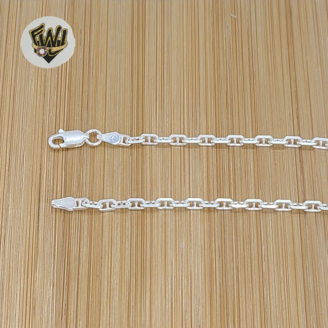 (2-2568) 925 Sterling Silver - 3mm Alternative Link Chain.