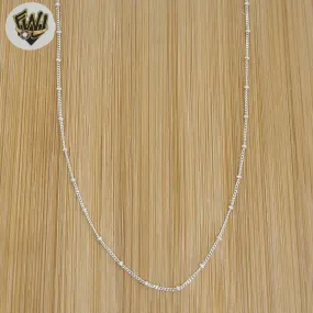 (2-2704) 925 Sterling Silver - 1mm Curb Link and Balls Chain.