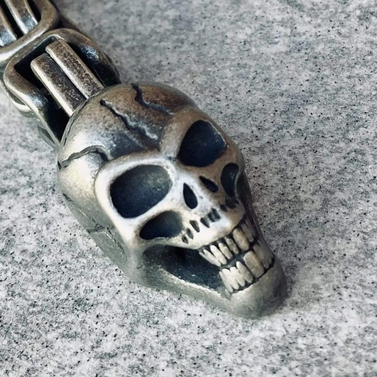 2 Skull - Galvanized - Heritage - B85 CLEARANCE