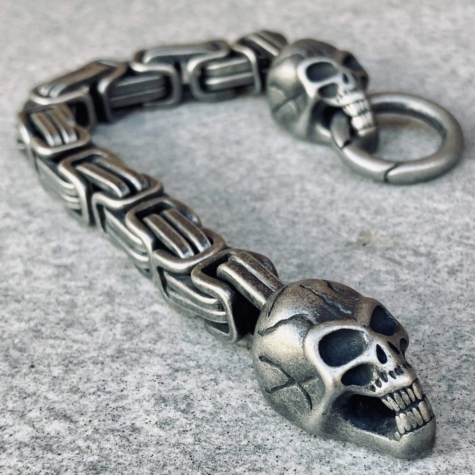 2 Skull - Galvanized - Heritage - B85 CLEARANCE