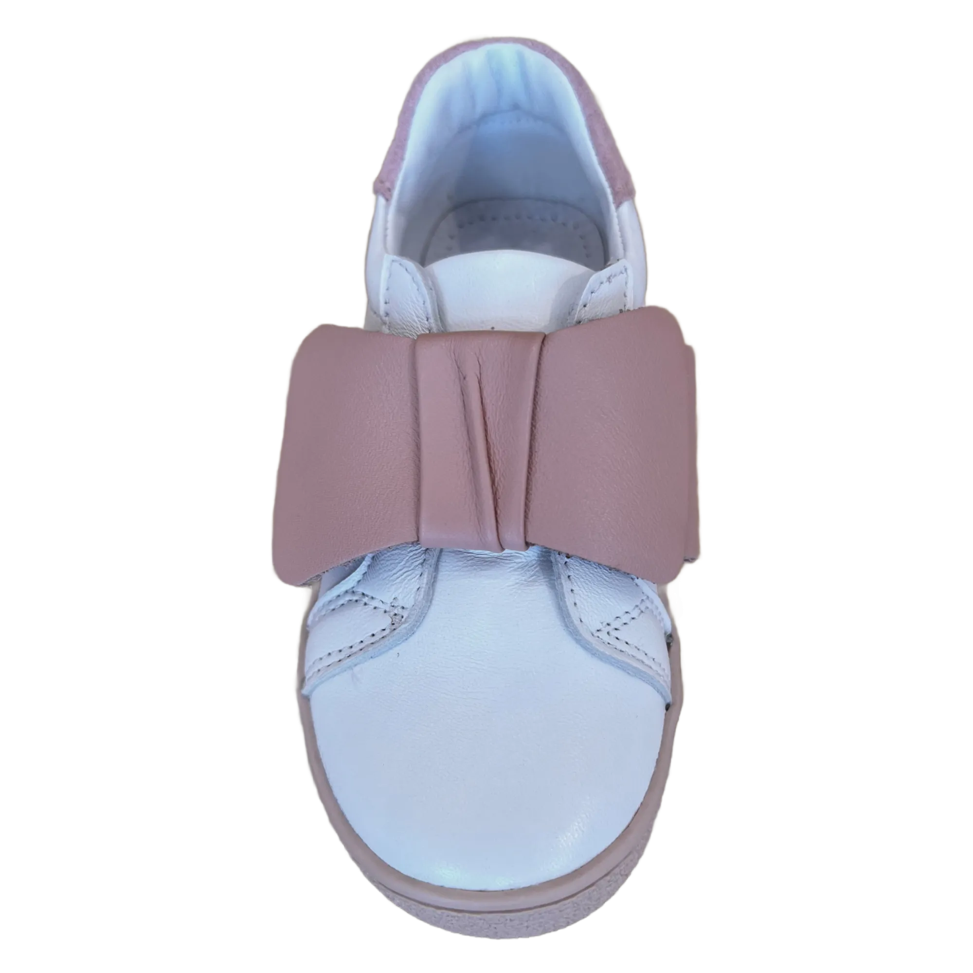 (2739-9) Low Velcro sneakers Pink bow