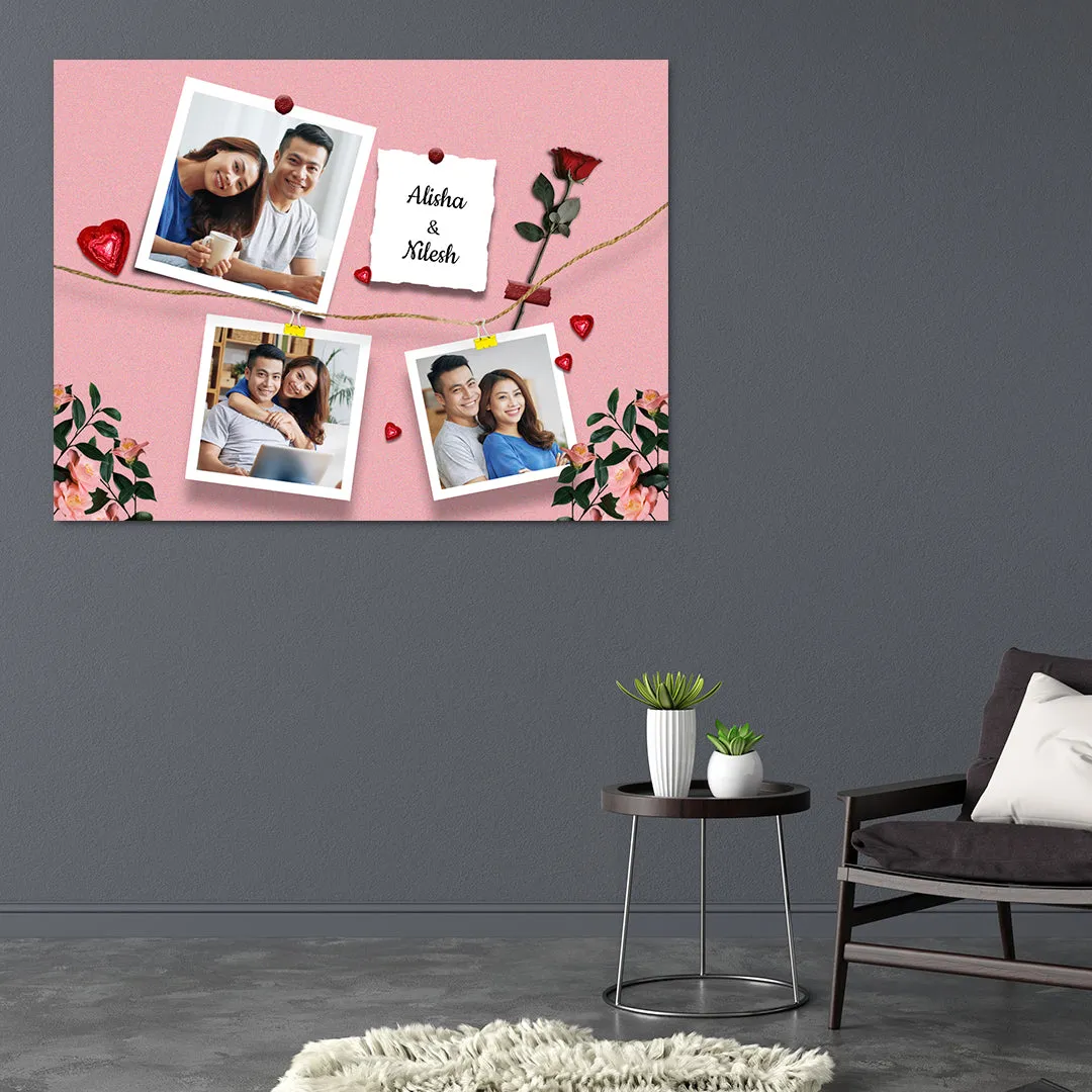 3 Picture With Pink Background Photo Frame