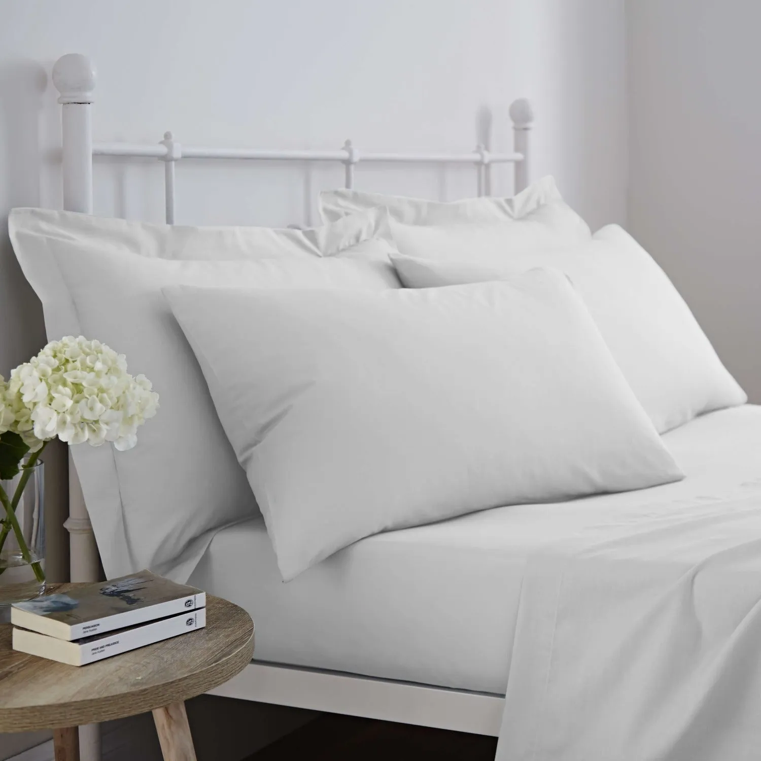 300 Thread Count Plain Dye Sateen Pillowcase - Oxford Style