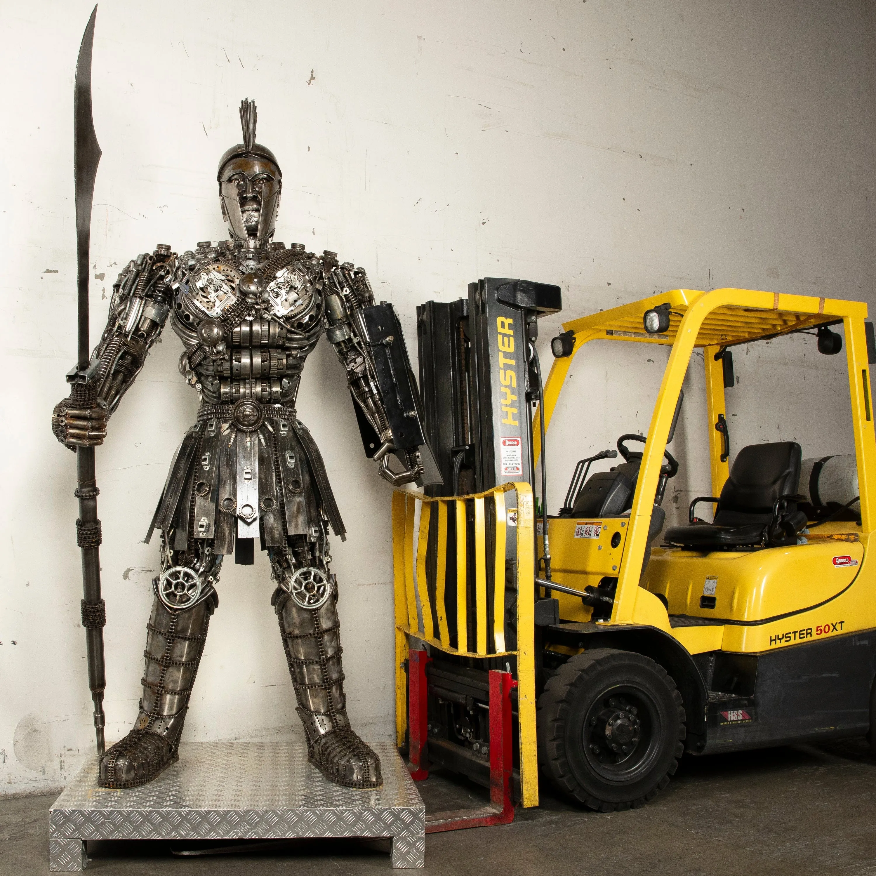 91 Spartan Recycled Metal Art Sculpture