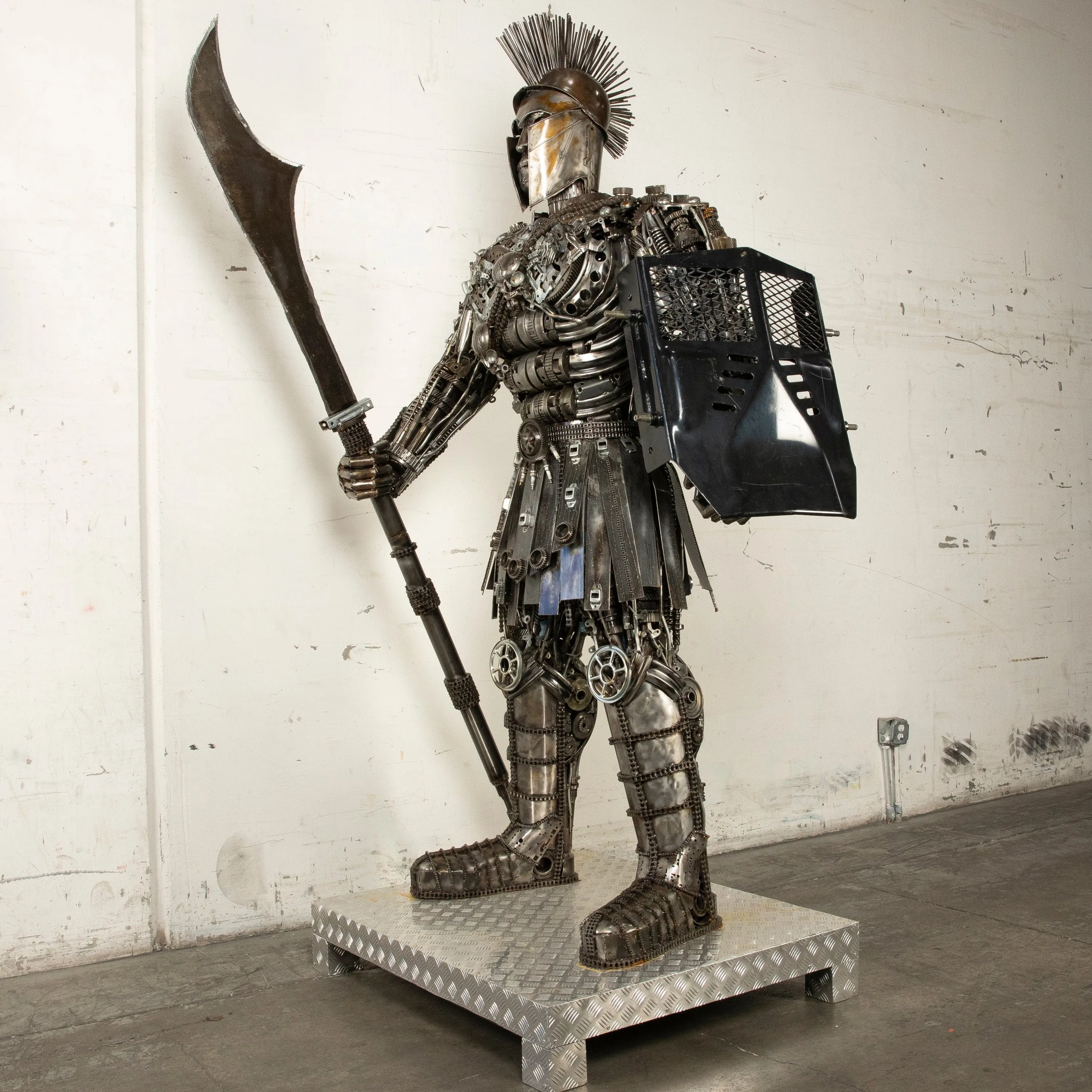 91 Spartan Recycled Metal Art Sculpture