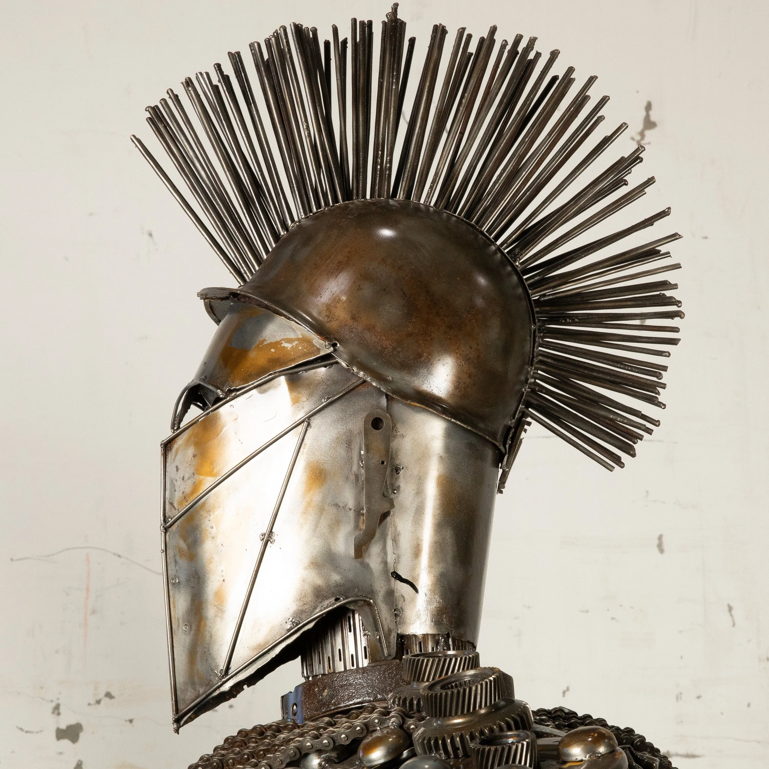 91 Spartan Recycled Metal Art Sculpture