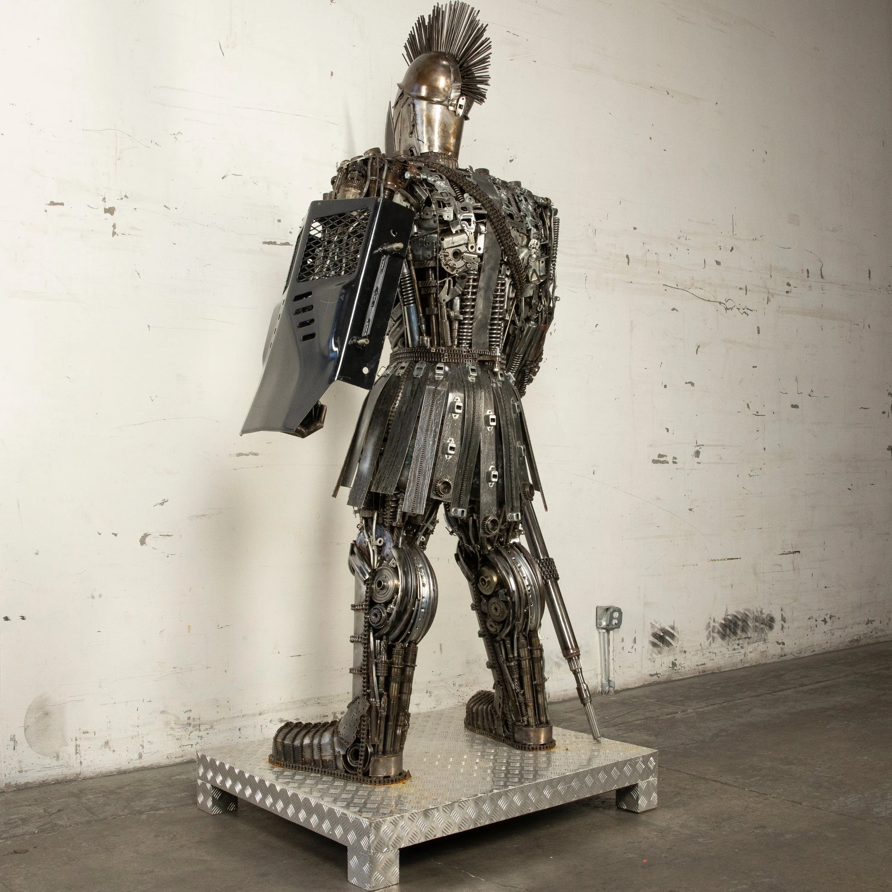 91 Spartan Recycled Metal Art Sculpture