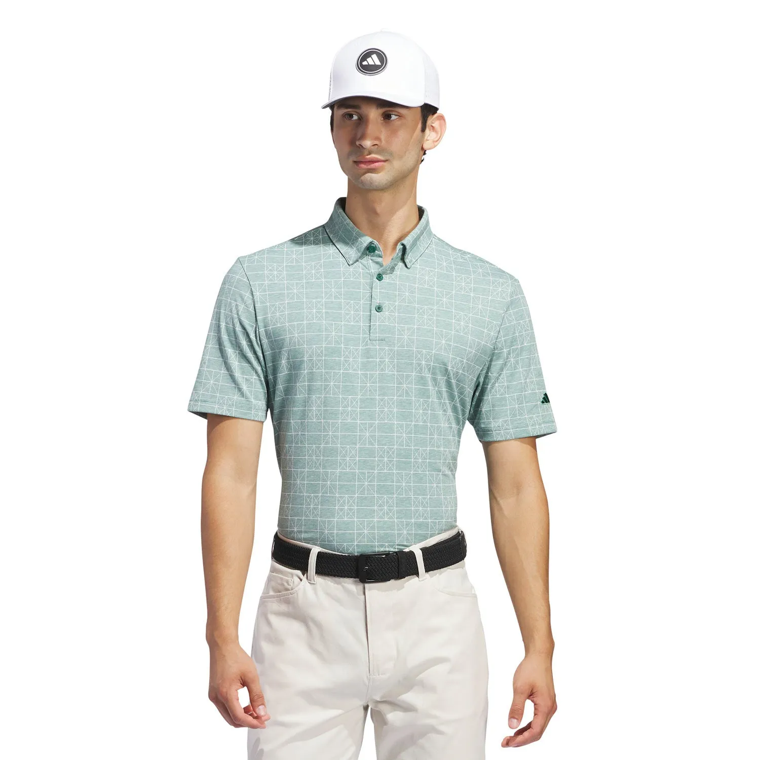 adidas Golf Go-To Novelty Polo Shirt - Collegiate Green