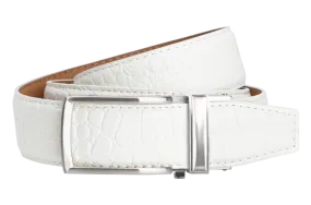 Alligator White V2, 1 3/8 Strap, Dress Belt