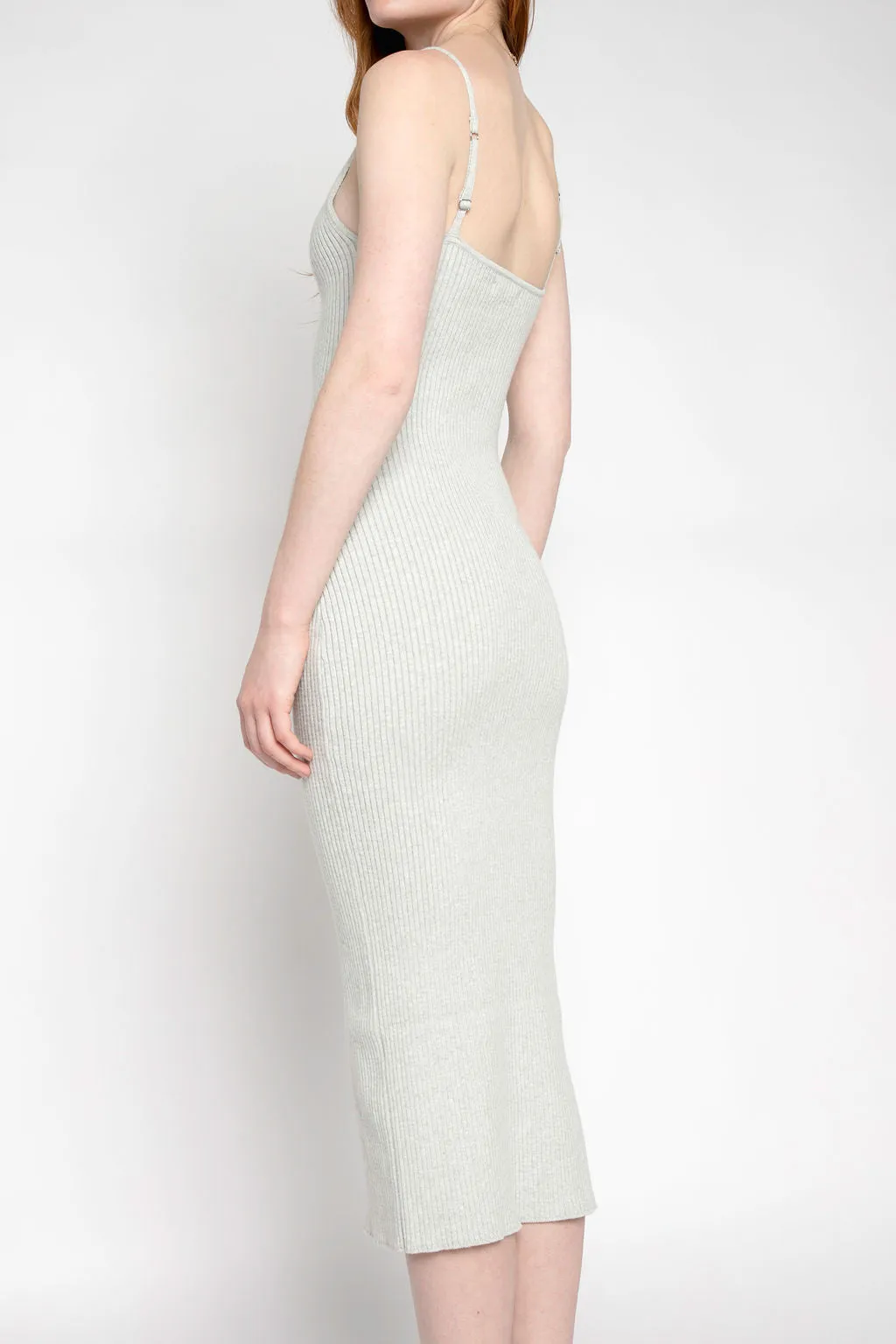 Allison Ribbed Dress in Blizzard