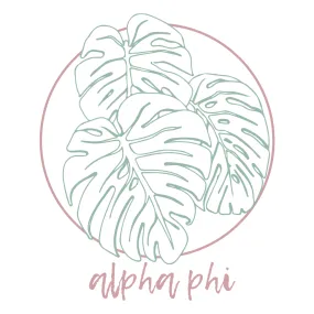 Alpha Phi Palm Leaf Design