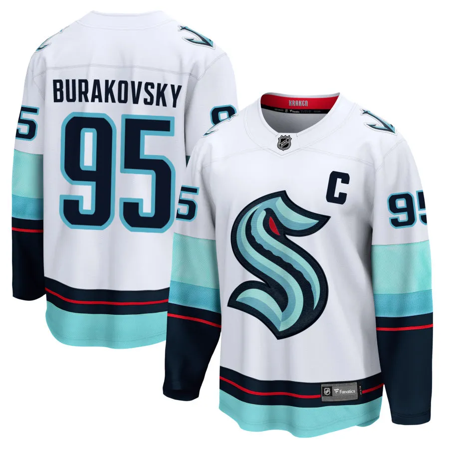 Andre Burakovsky Seattle Kraken Fanatics Branded Away Breakaway Jersey - White