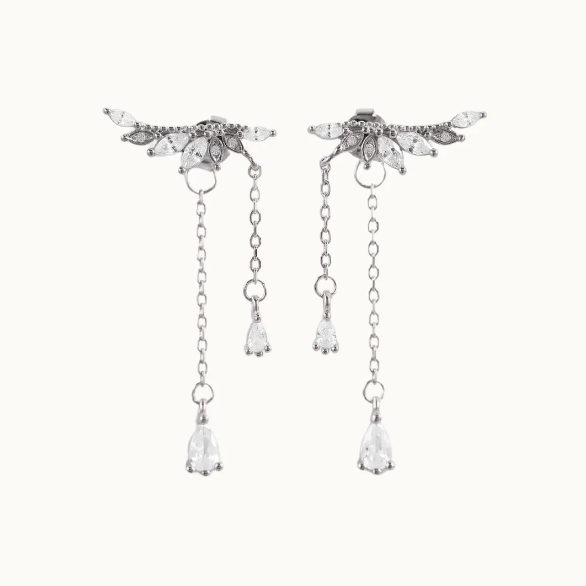 Angel Wing Drop Earrings