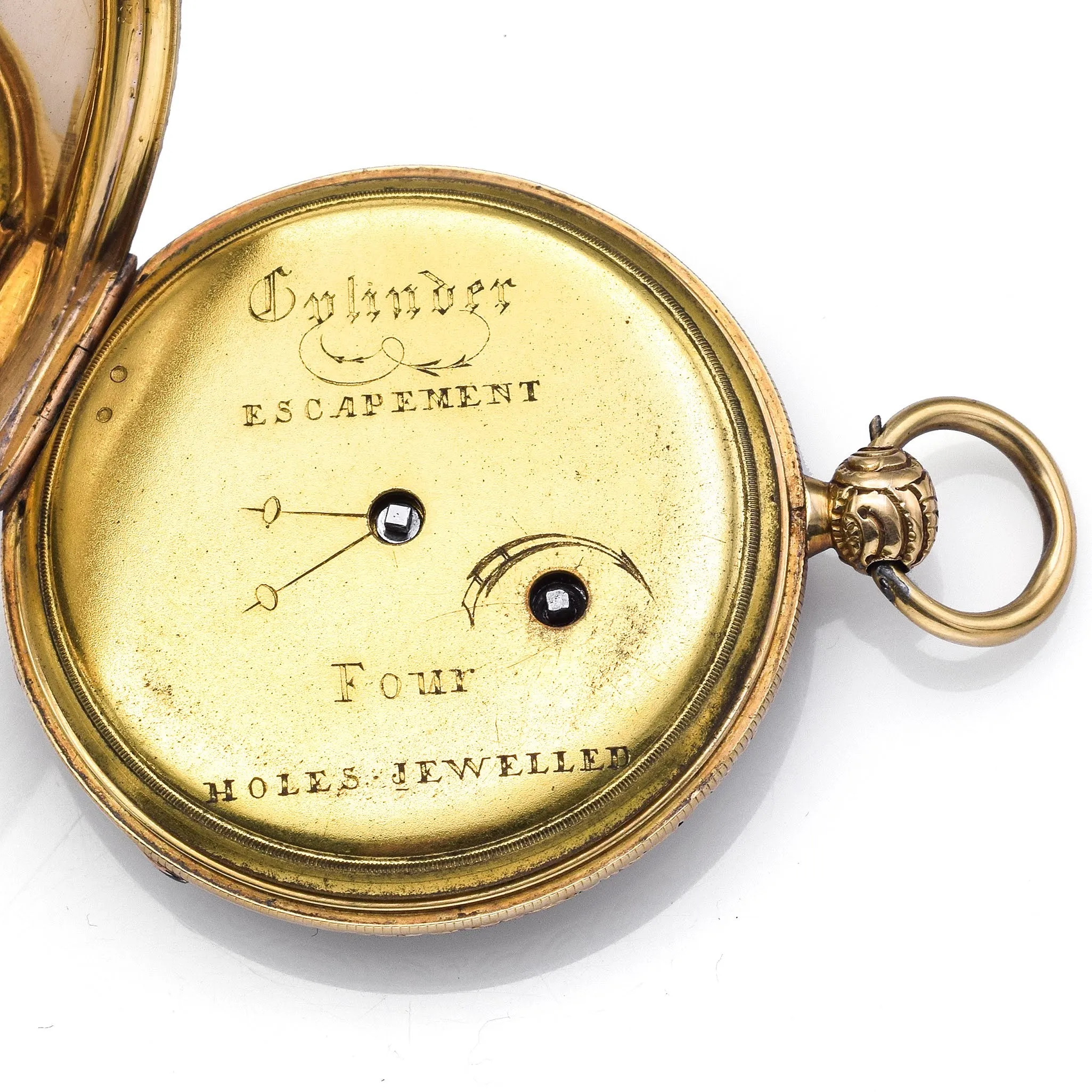 Antique Early 19th Century English 18K Yellow Gold Key Wind Pocket Watch