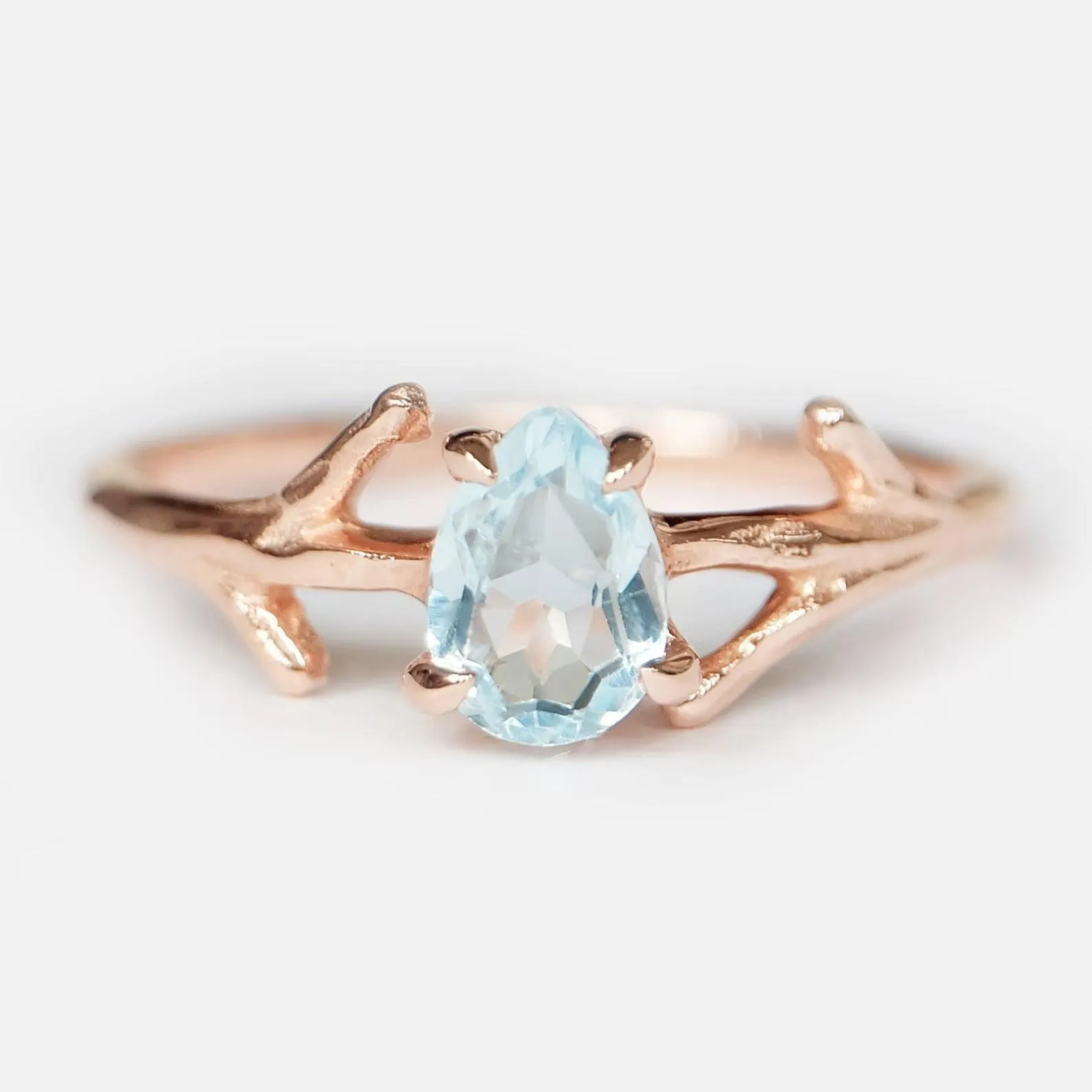 Aquamarine Twig Ring Savisa