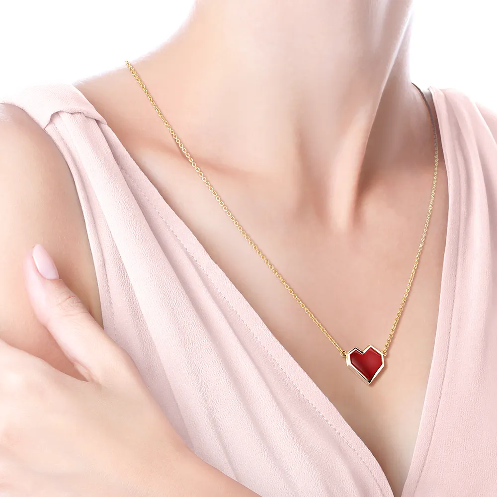 Ararat Heart Enamel Necklace