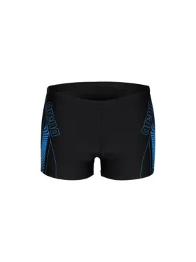 Arena Men's tight-fitting swimming pool shorts with print 005793580 black-turquoise