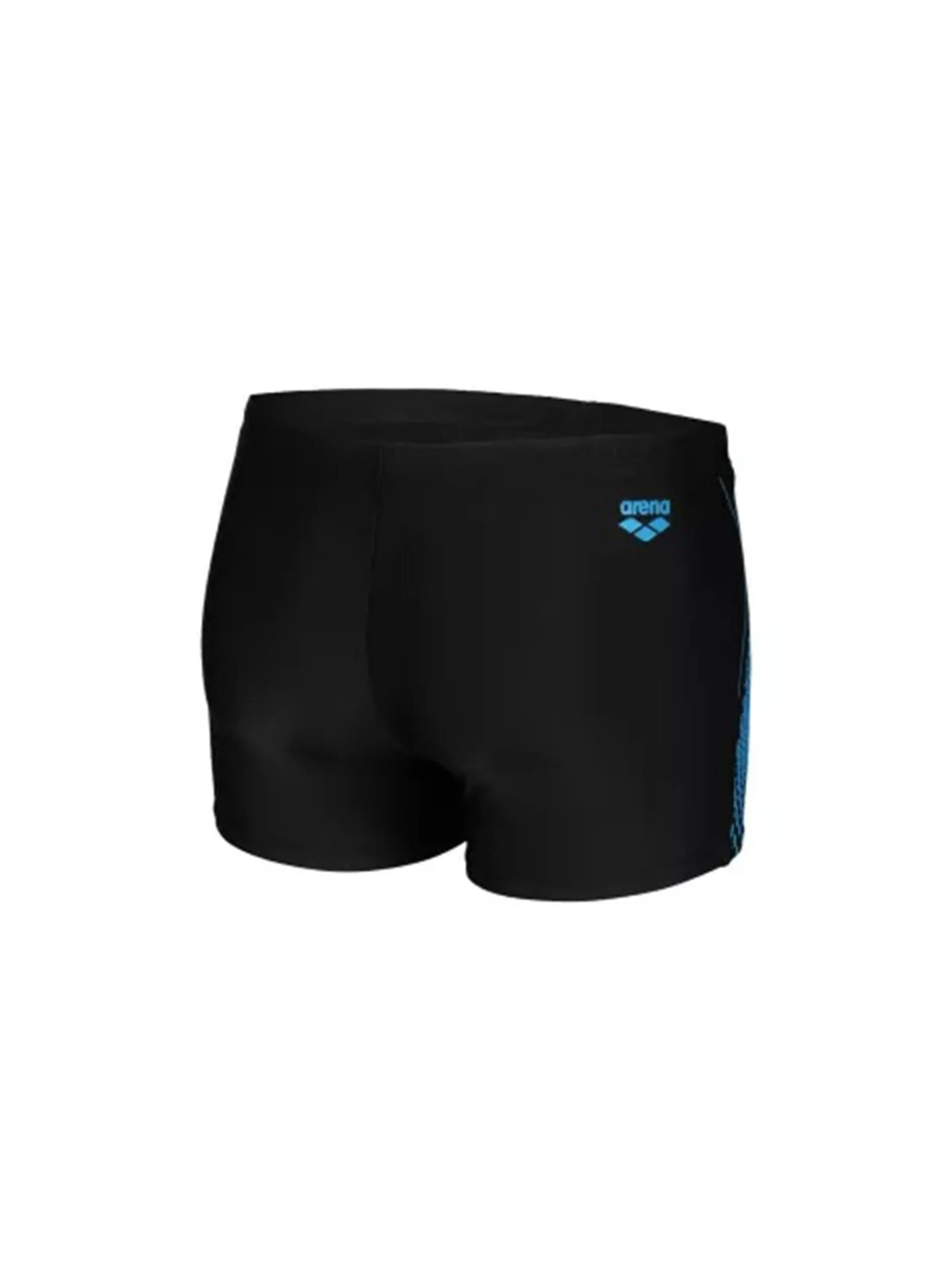 Arena Men's tight-fitting swimming pool shorts with print 005793580 black-turquoise