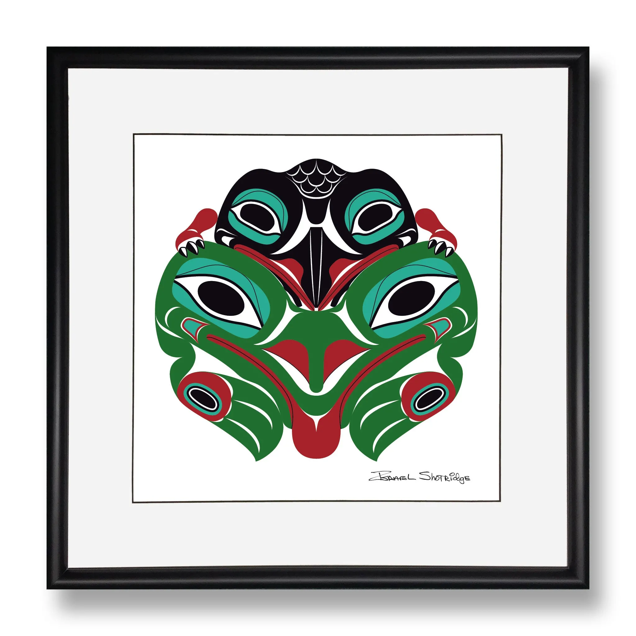 Baby Raven & Frog - Limited Edition Formline Art Print