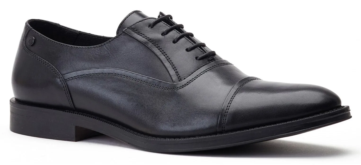 Base London Wilson Waxy Mens Leather Lace Up Oxford Shoe