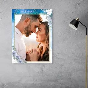 Beautiful Flower Engagement Photo Frame