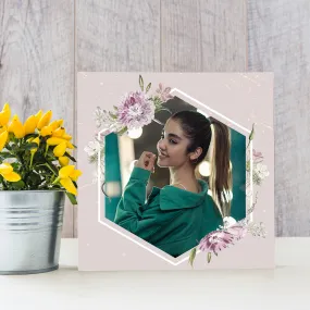 Beautiful Flower Hexagon Designed Photo Frame