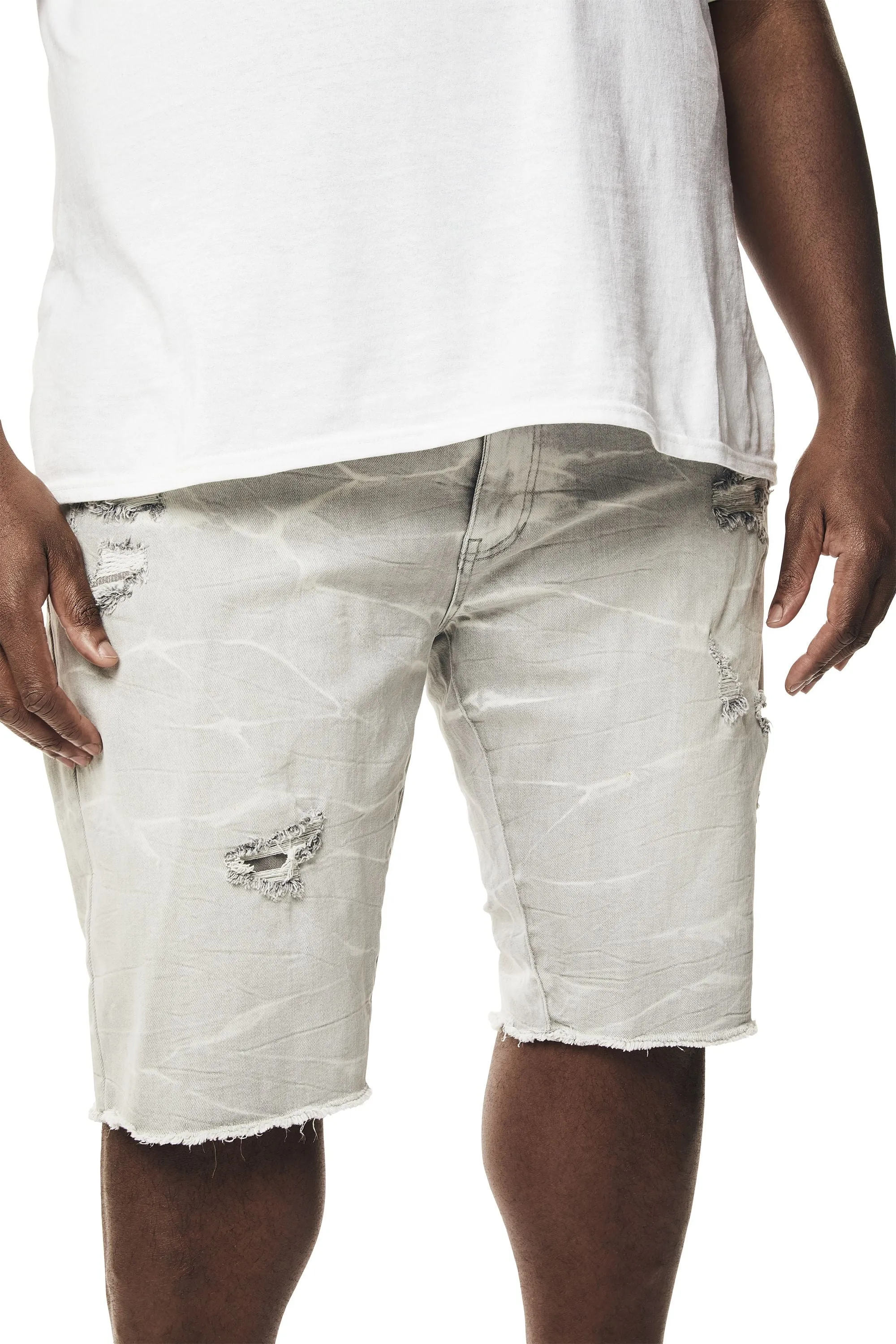 Big and Tall - Essential Jean Shorts - Cloud Grey