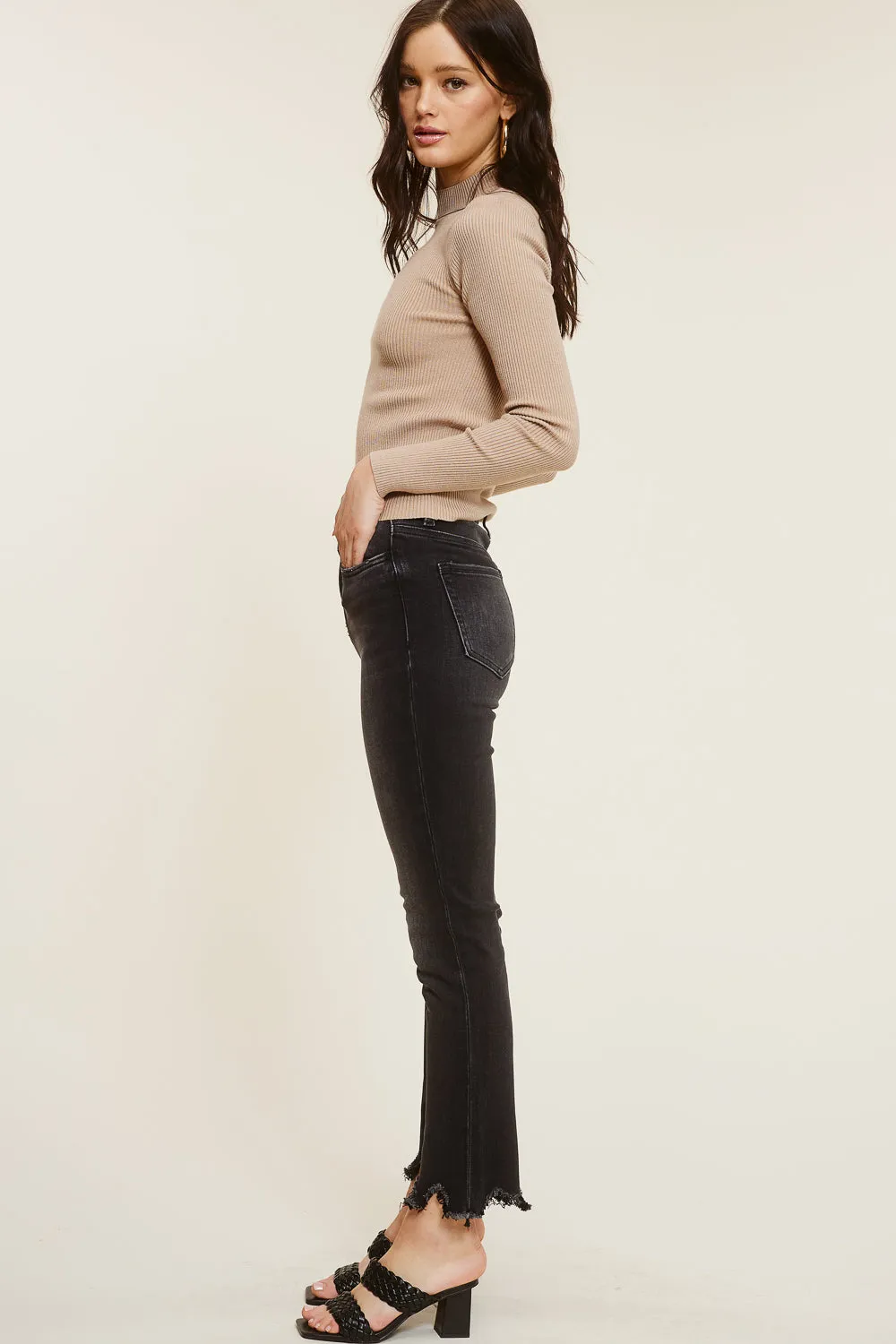 Black Slim Straight Denim