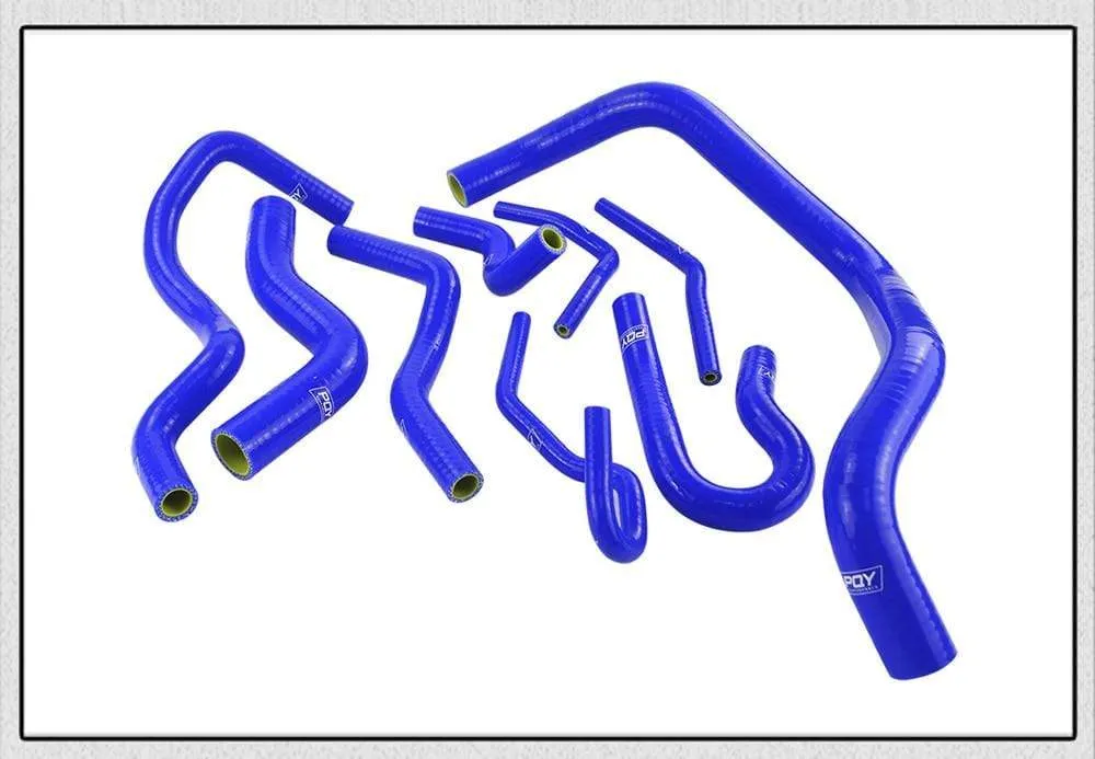 Blue & Yellow D15/16 Silicone Radiator Coolant Hose , Silicone hose kit With PQY logo For Honda CIVIC SOHC D15 D16 EG EK 92-00