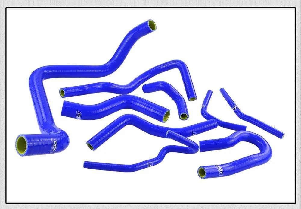 Blue & Yellow D15/16 Silicone Radiator Coolant Hose , Silicone hose kit With PQY logo For Honda CIVIC SOHC D15 D16 EG EK 92-00