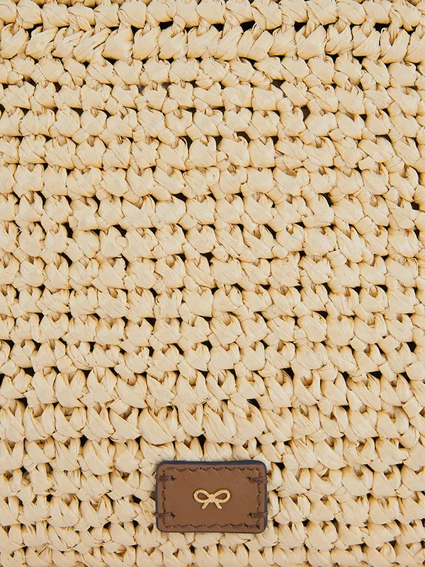 Bow Clutch in Natural Raffia