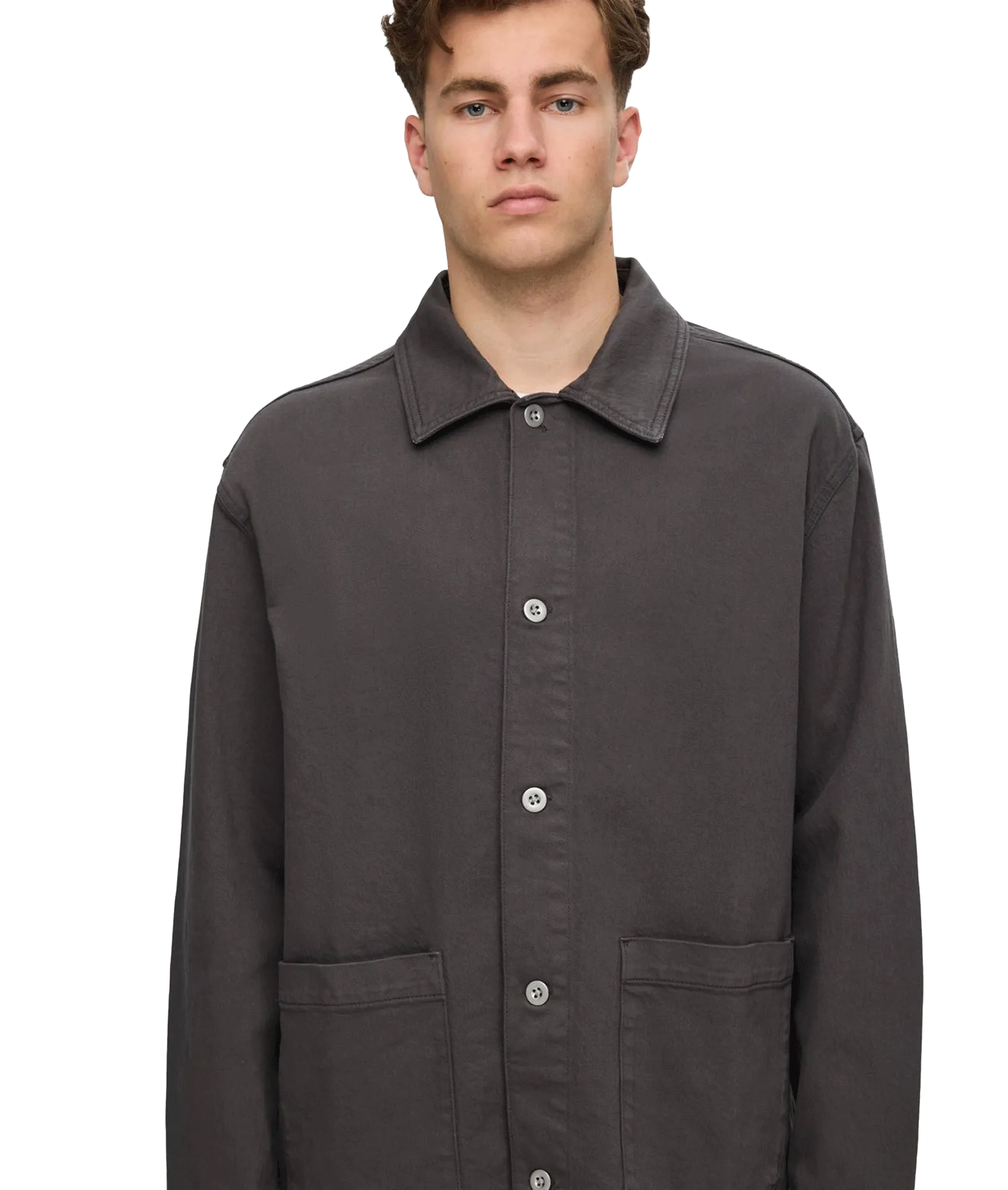 Boxy-carpenter Overshirt - Grey