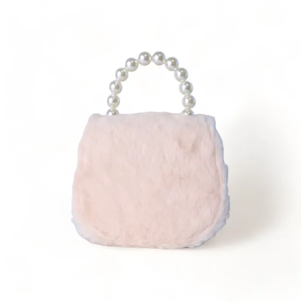 Butterfly Furry Purse - Pink