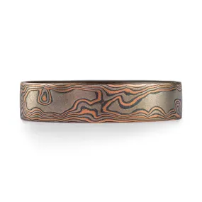 Campfire Woodgrain Pattern ring in Embers