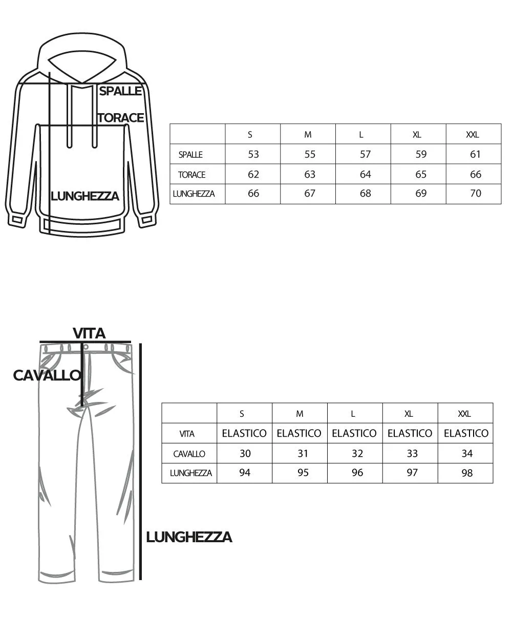 Completo Tuta Uomo Camoscio Felpa con Cappuccio e Zip Pantaloni con Coulisse Nero GIOSAL-OU2396A