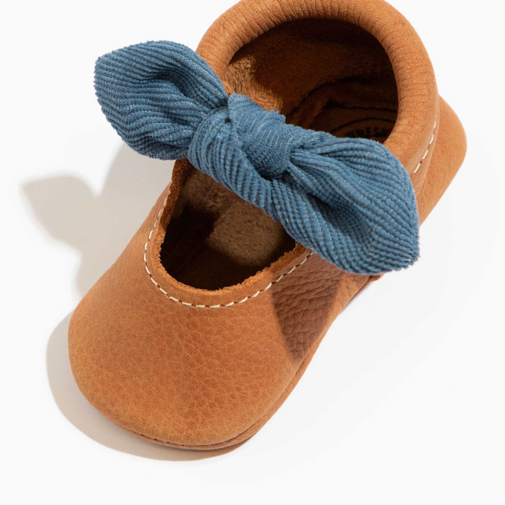 Corduroy Cowgirl Knotted Bow Baby Shoe