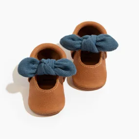 Corduroy Cowgirl Knotted Bow Baby Shoe